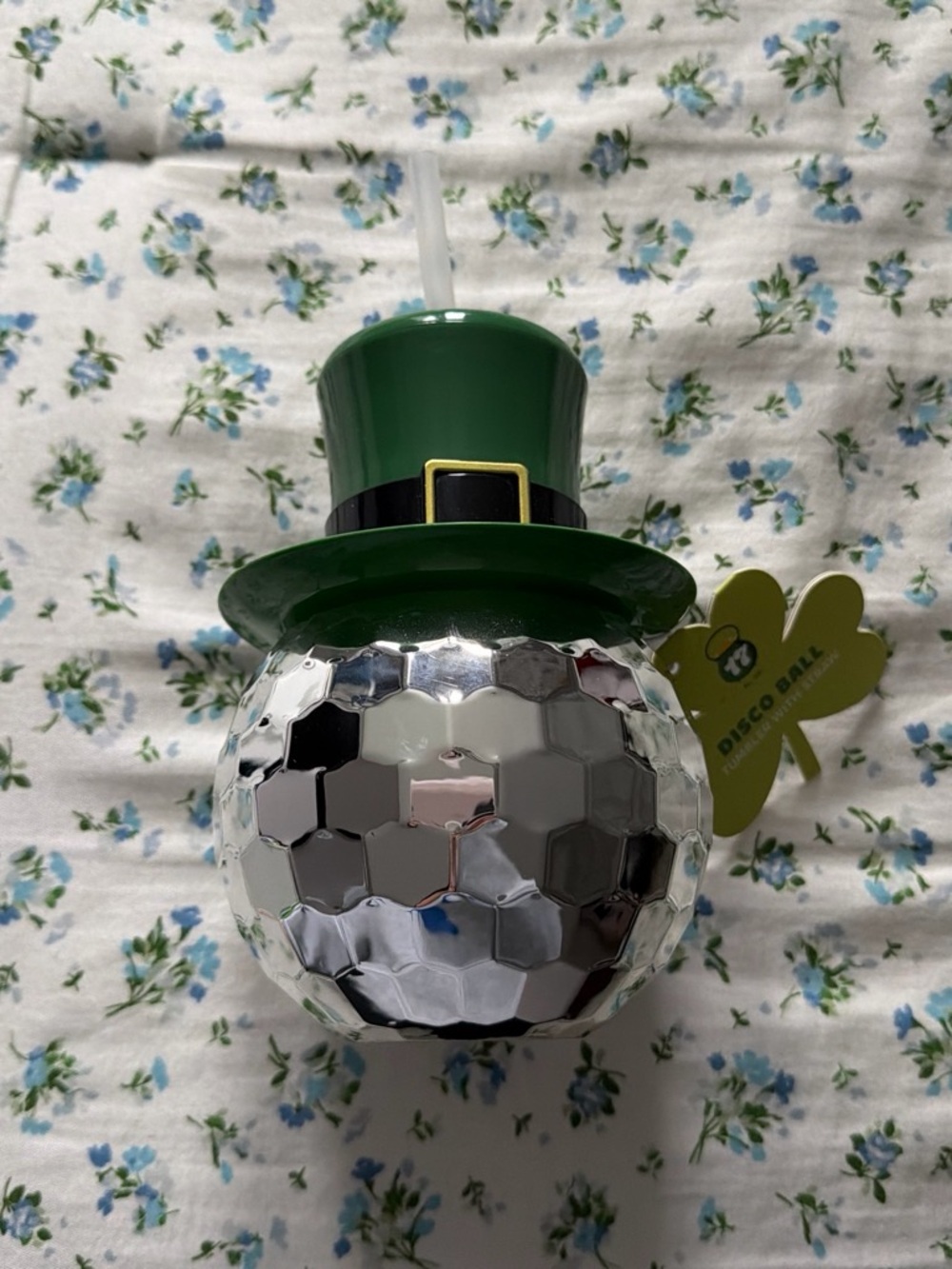 Target Green Leprechaun Hat Disco Ball Drink Cup